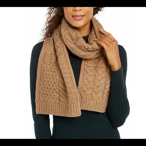 Michael Kors Accessories Nwt Michael Kors Camel Brown Cable Knit